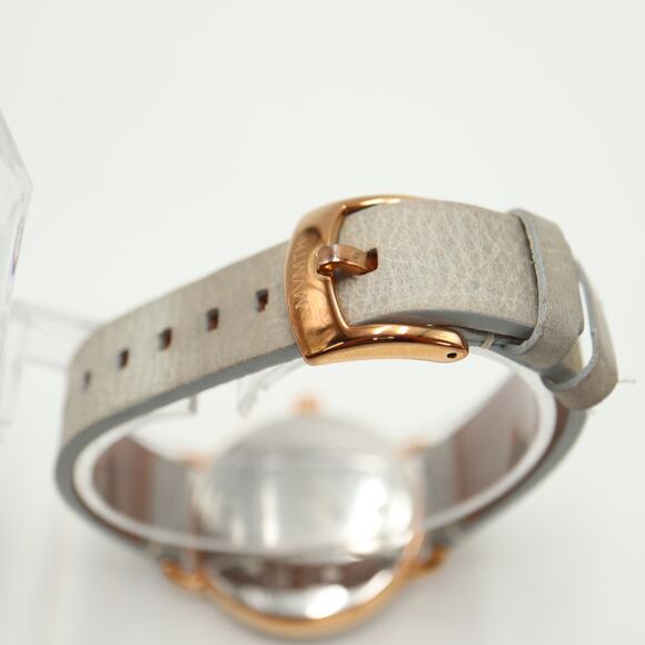 MVMT By Movado Bloom Women Rose Gold 36mm Watch Gray Leather Strap w New Battery - Picture 11 of 14